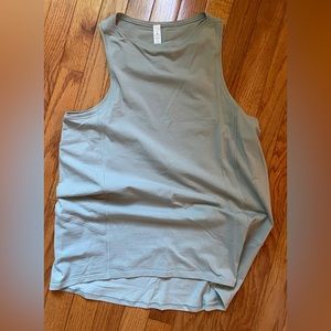 lululemon sage green back in action tank